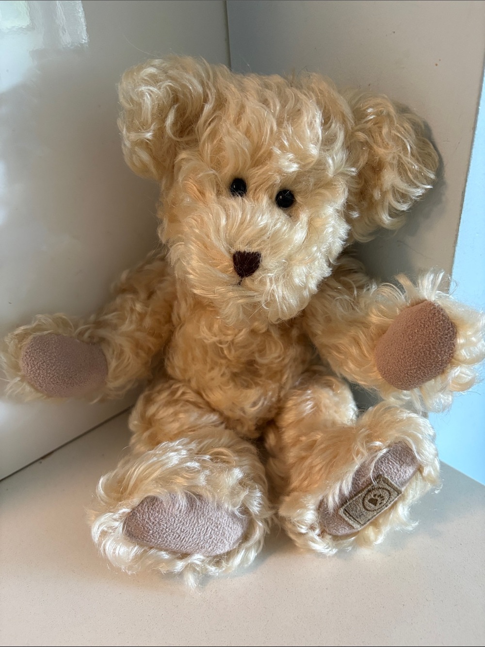 Vintage Boyds Mohair Collection cream PlushTeddy Bear